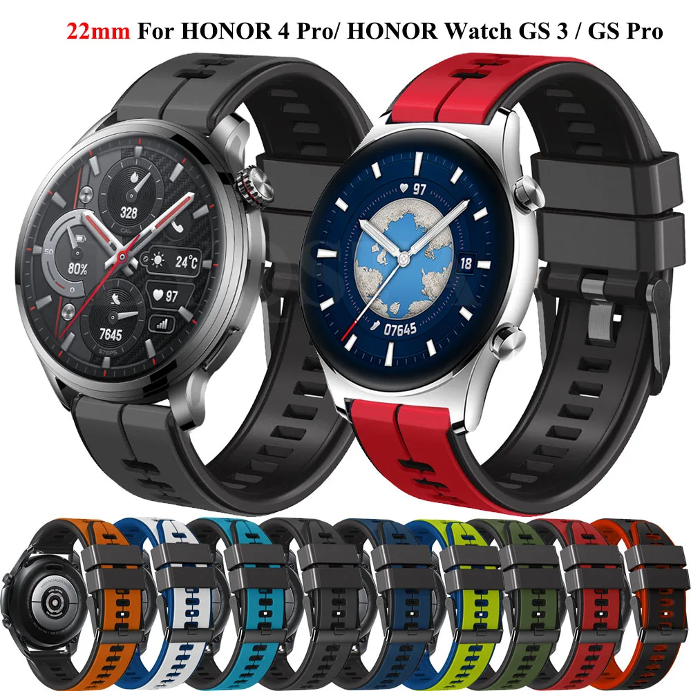 명예 4 프로 MagicWatch2 매직 시계 2 46mm 스트랩 팔찌 밴드 명예 GS 프로 GS 3i GS 3에 대한 뜨거운 22mm 스포츠 실리콘 팔찌
