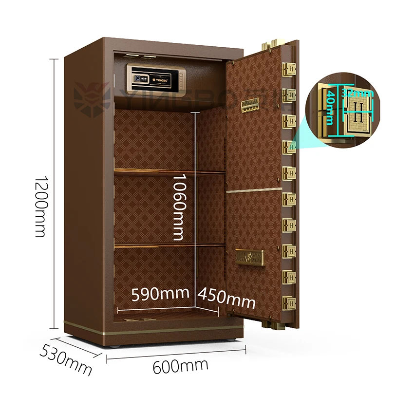 Fingerprint  Solid Steel Luxury Smart Safe  Box Home Hotel Safes