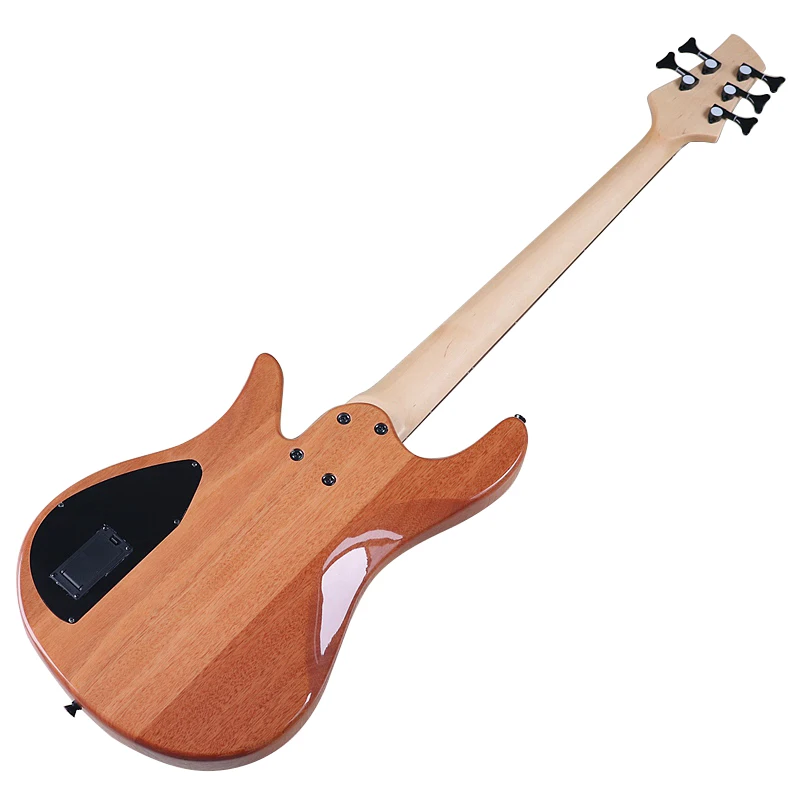 High Grade Active 5 string Electric Bass Guitar Fretless and Fret Maple with Black & White Color Bass Guitarra