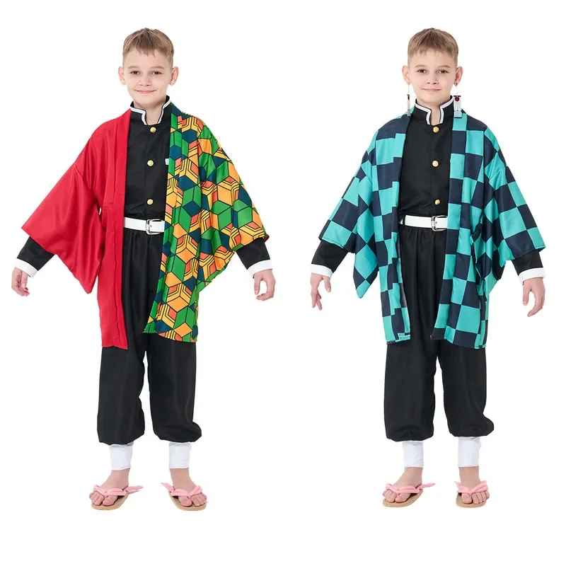 

Anime Demon Slayer Kamado Tanjirou Tomioka Giyuu Agatsuma Zenitsu Rengok Kyoujurou Cosplay Costumes Kimono Uniform For Kids Boys