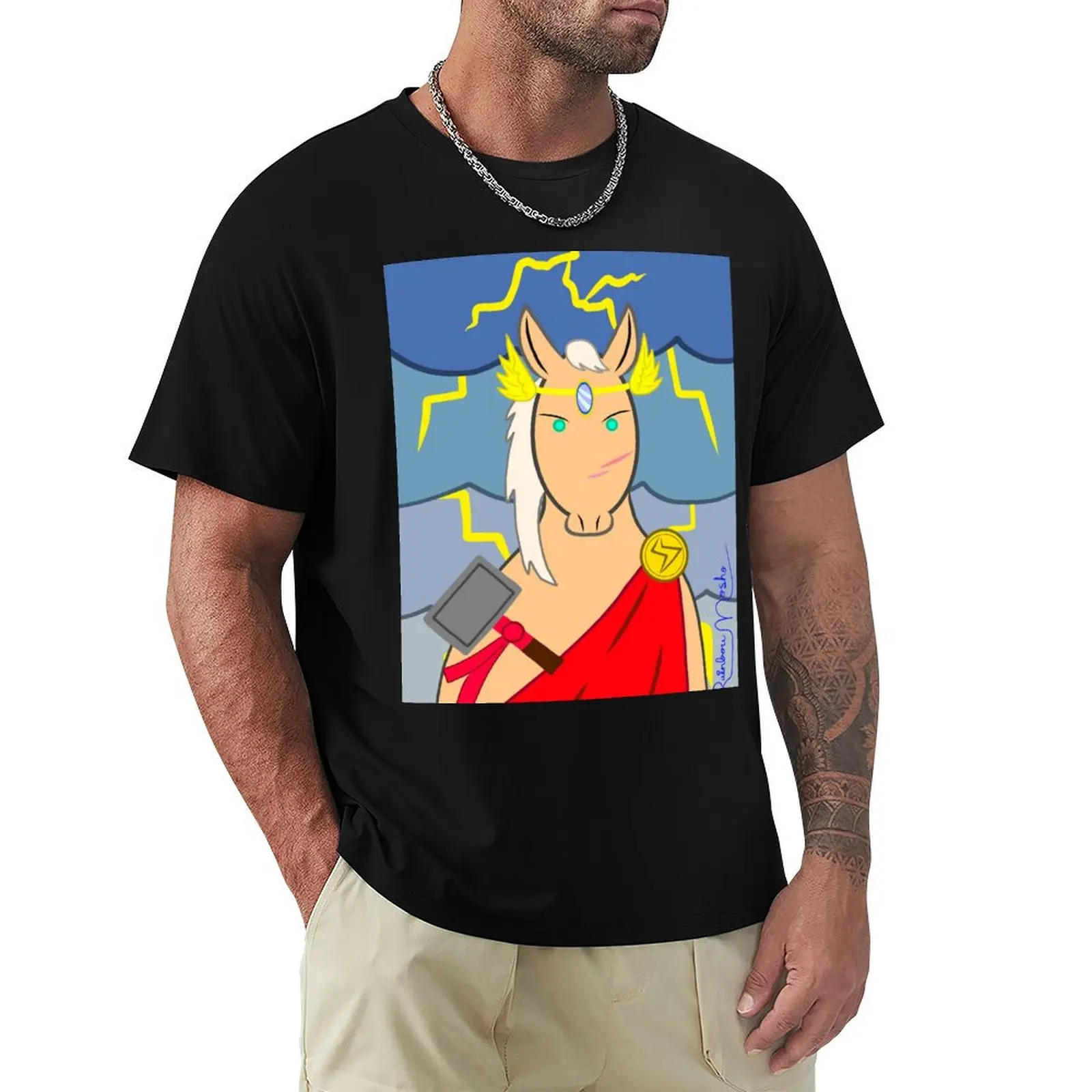 

Thor as a Horse T-Shirt Soft Stretch Short Sleeve Top
