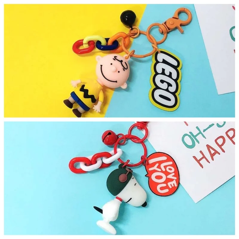 Snoopy Charlie Brown Keychain Anime Figures Cute Keychain Toy Anime Merchandise Decoration Children Birthday Gift Christmas Gift