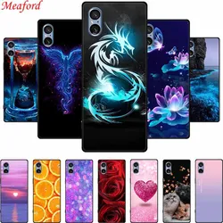For Sony Xperia 10 VI 2024 Phone Case Fashion Pictures Black Silicone Soft Back Cover Cases For Sony Xperia 10 VI 5G Funda 6.1