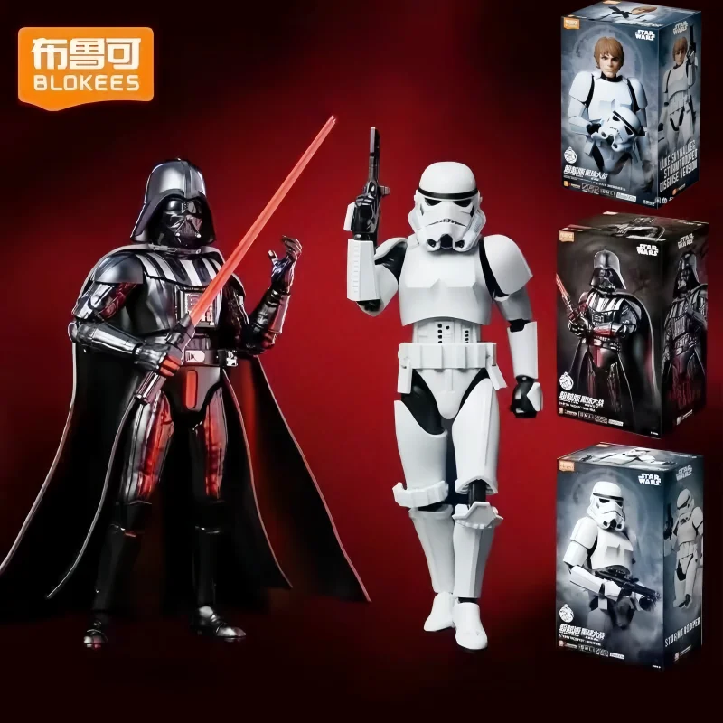 blokees-スターウォーズアクションフィギュアダースベイダールークスカイウォーカーハンソロストームトルーパーチャンピオンクラスモデルおもちゃ大人のグッズギフト