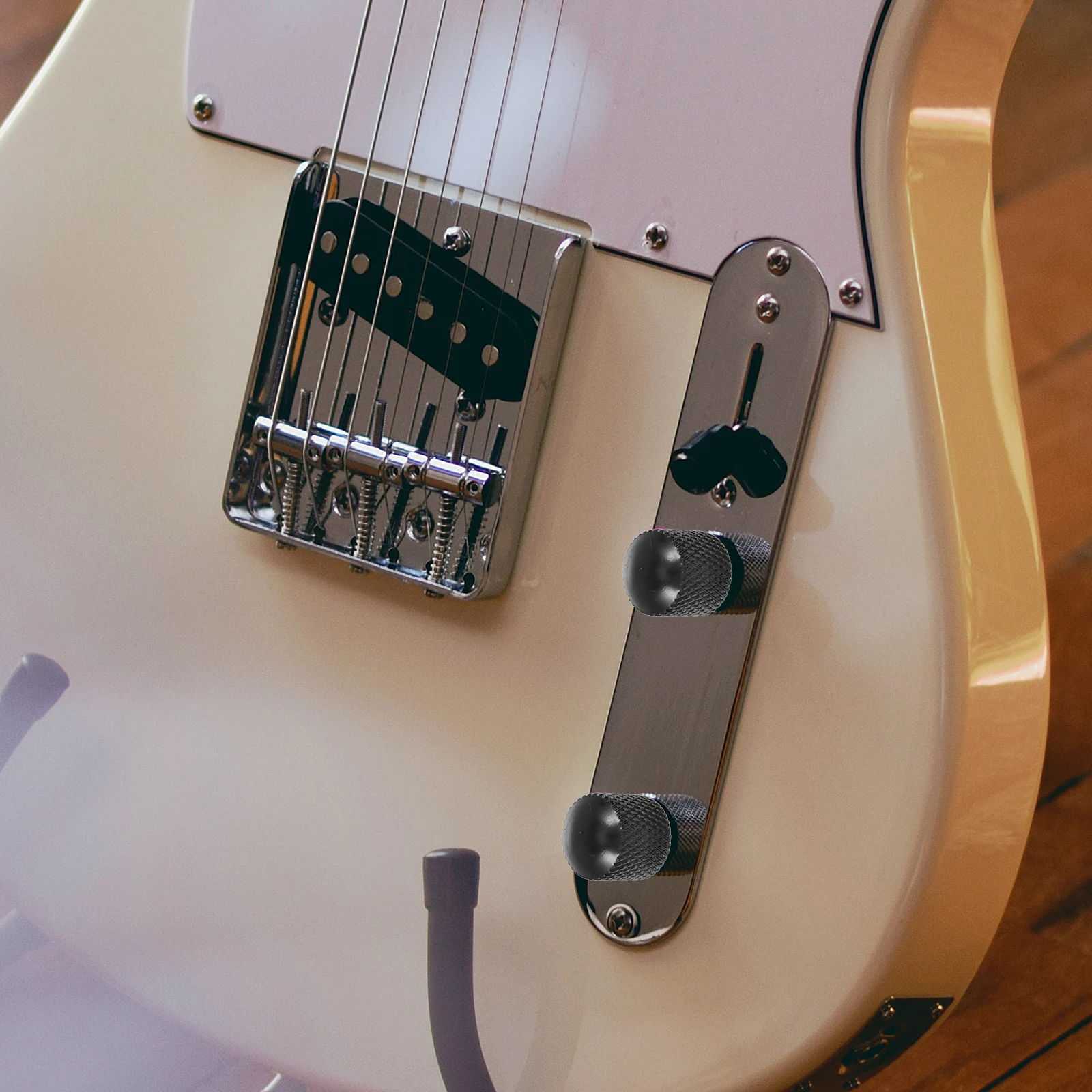 

Electric Guitar Volume Knobs Simple Black Metal Replacement Accessories Bass Tools Stylish Unique Easy Install Space Efficient