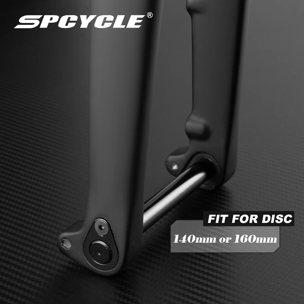 Spcycle Full Carbon Gravel Fork 1-1/8 Straight Tube Disc Brake Forks 700C 650B Lightweight All Road Gravel Bike Fork