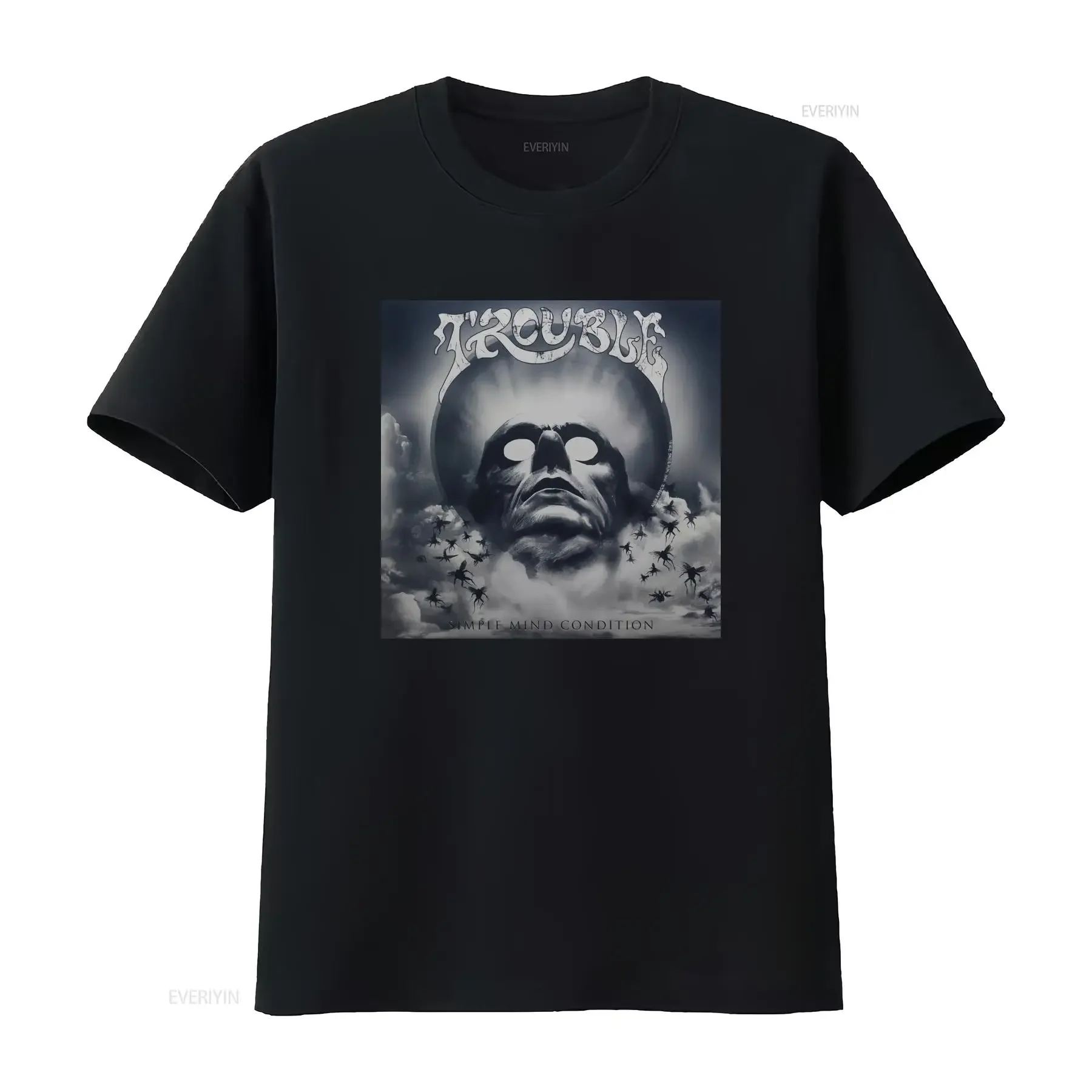 Trouble Band Simple Mind Condition Album T Shirt All Size GS152 vintage Washed Versatile Casual Stylish homme designer clothes