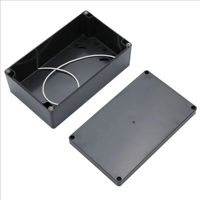 Black IP65 Plastic Waterproof Box Security Monitoring Switch Box Power Supply Terminal Junction Box ABS Protective Enclosures