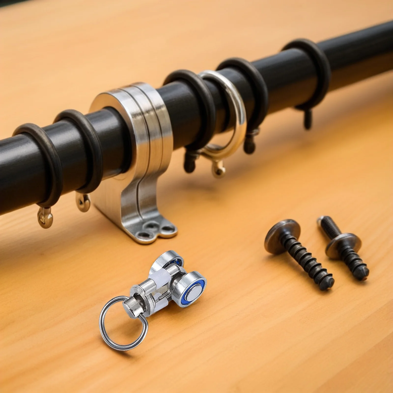 

4pcs Metal Curtain Track Rollers Heavy Duty Bearings Smooth Quiet Operation For Ceiling Wall Mount Tracks System Accessories