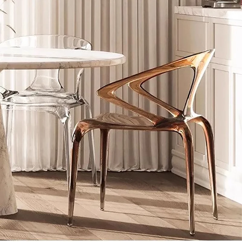 Hotel Chairs Dining Chair  Room Dresser Balcony Furniture Transparent Luxury Relaxing Devil Muebles Modern Armchairs Furnitures image 5