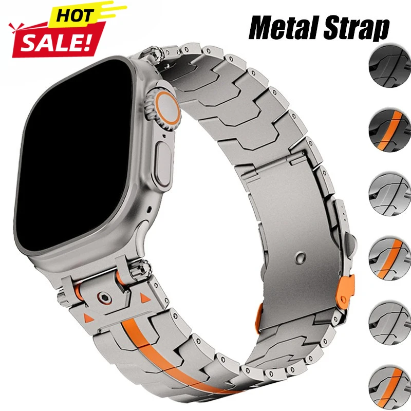 Luxury metal strap Compatible for Apple Watch ultra3 49mm 46mm 45mm 44mm 41mm 40mm 42mm 38mm for Iwatch 11 10 9 8 7 6 5 4 SE 2 3