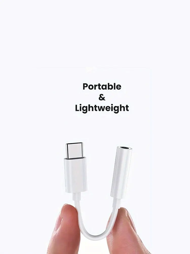USB C to Audio Adapter,ype C to 3.5mm Female Headphone Jack Hi-Res DAC Cable, Digital Audio Adaptor Dongle Earphone Cable Conver