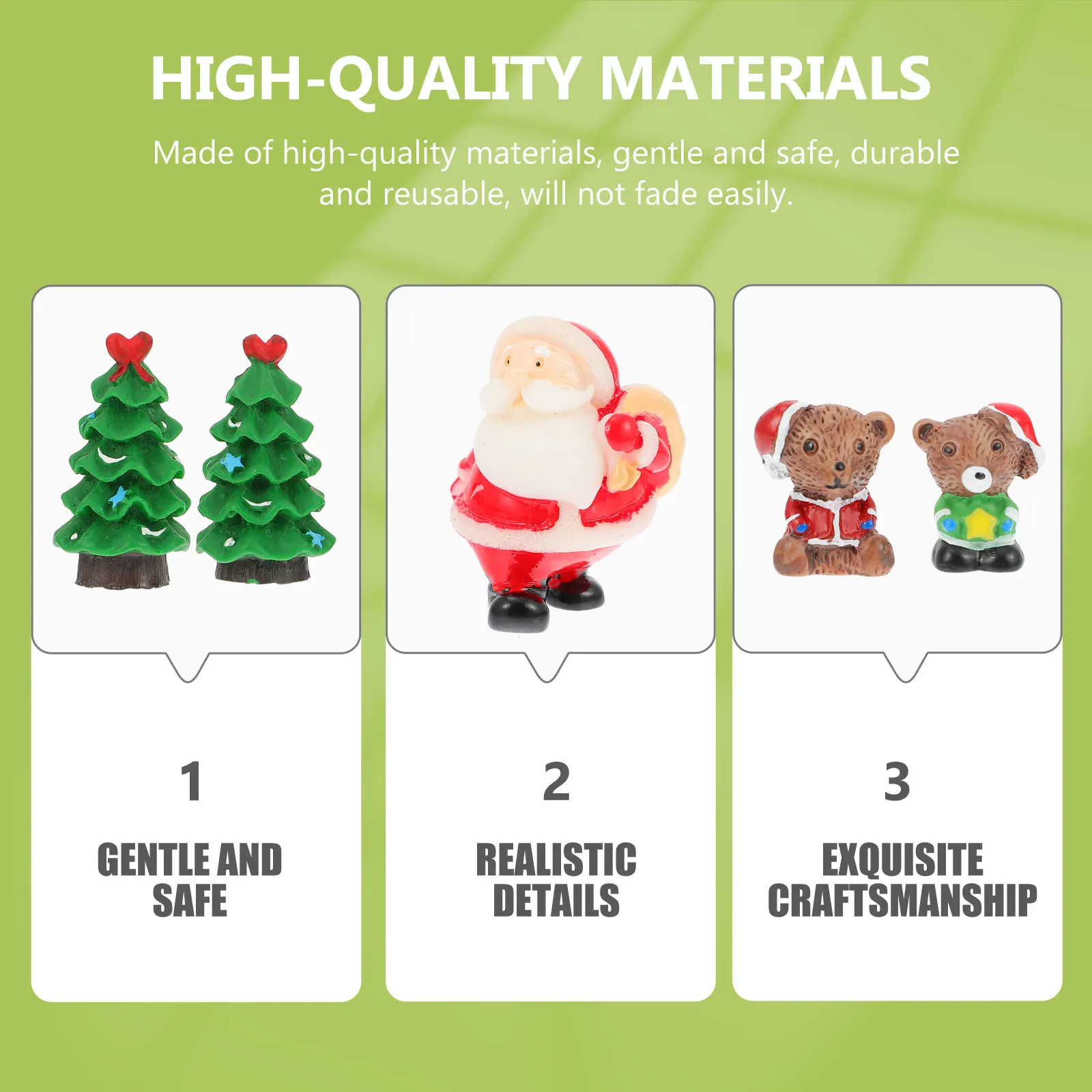 

20 Pcs Decorations Snowman Ornaments Mini Resin Figurines Miniature Kit Room Globes Colorful Small Elder