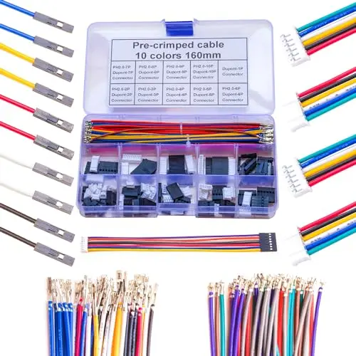 Kit de conectores Dupont PH2.0 a Dupont2.54 JST, JST-PH de 2,0mm y carcasa de Cable Dupont de 2,54mm, Cable de 16cm (ph-to-dupont)