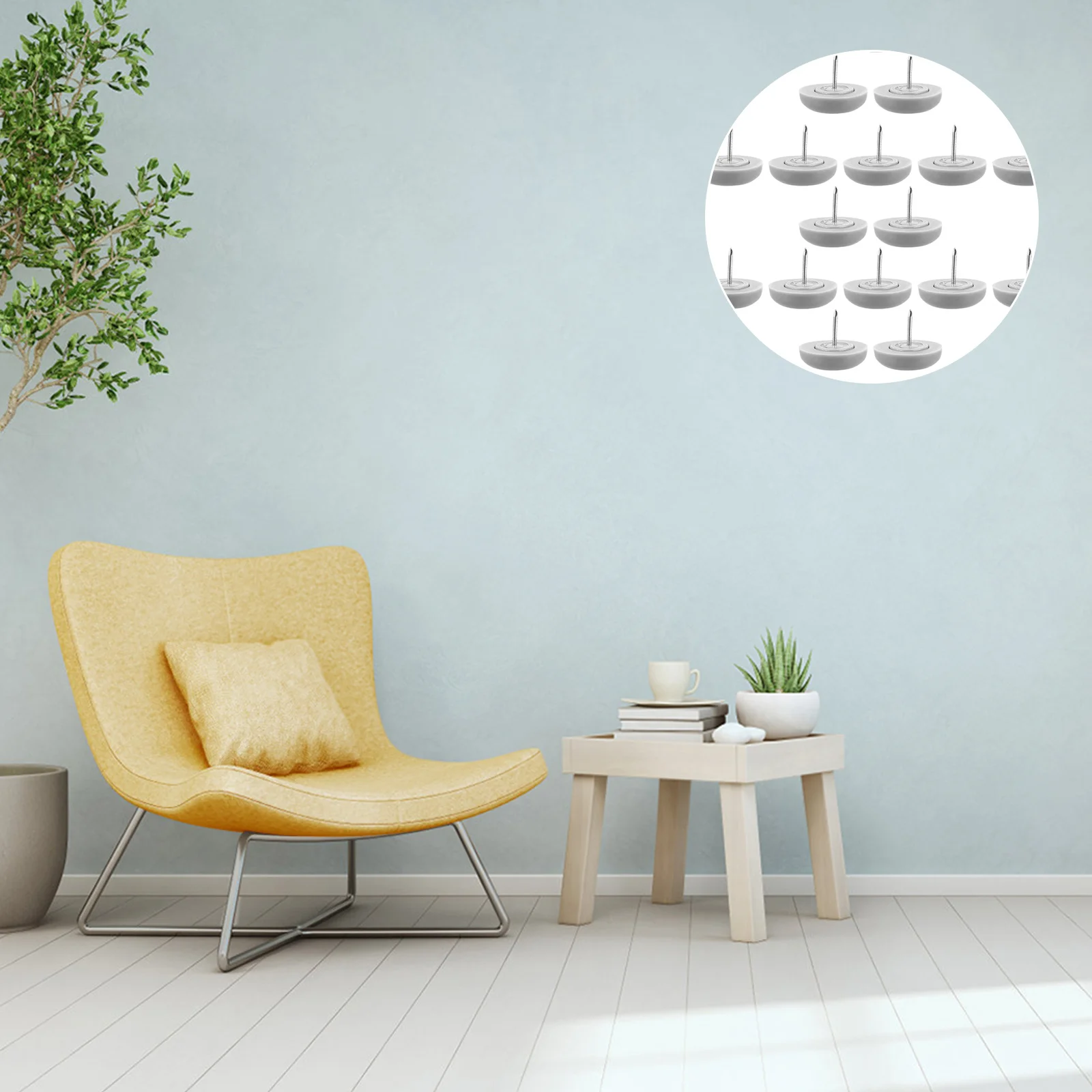 

50pcs Anti-Sliding Pads Nail-On Pvc Floor Protector For Chair Table Leg Bottom Furniture Glide Chair Glide Furniture Pad