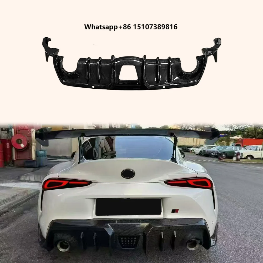 For GR Supra MK5 A90 A91 2019-24 Carbon AD Style Rear Bumper Diffuser Lip