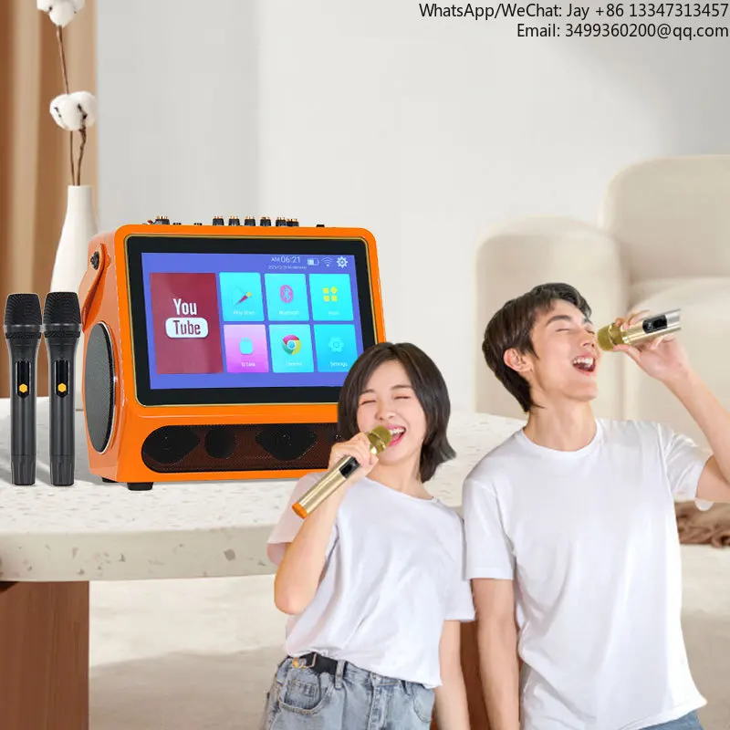 

Binko Professional KTV Karaoke System Portable For Bluetooth Touch Screen For Gaming Entertainment Microphones Speakers
