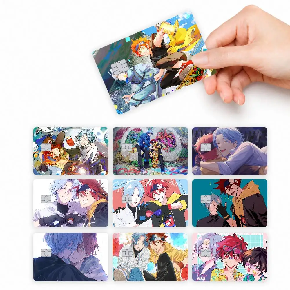 Anime SK8 The Infinity   4pcs Credit Card Skin Stickers Suitable for Bank Debit Subway Bus Transit Pass Decorative Cover