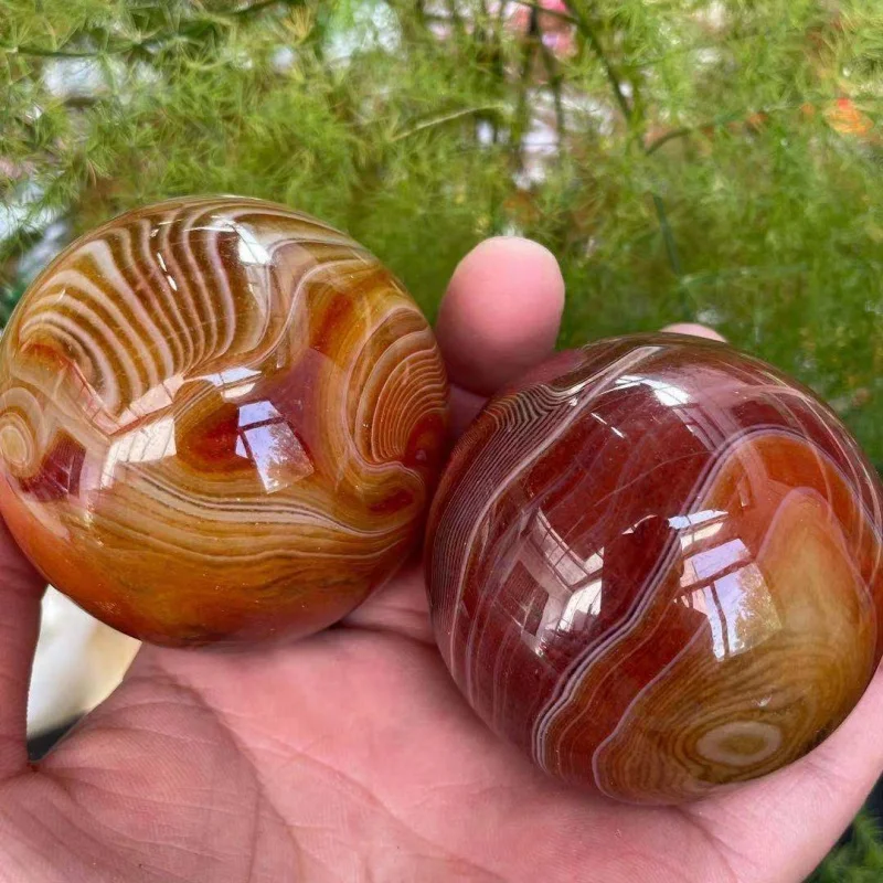 38-60mm Highly polished natrual sardo stone agate ball palm stones healing