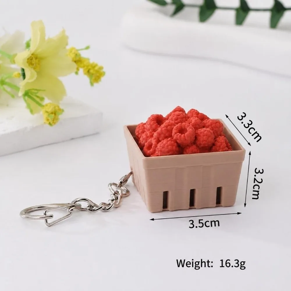Novelty Simulation Fruits Colorful Fruits Keychain Cartoon Creative Stress Relief Keychain Bag Pendant For Stress Relief