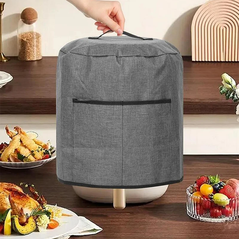 Air Fryer Dust Cover Easy to Clean Reusable Protective Cover with Storage Pocket Portable for Cooker Cookware Oven Pot Air Fryer