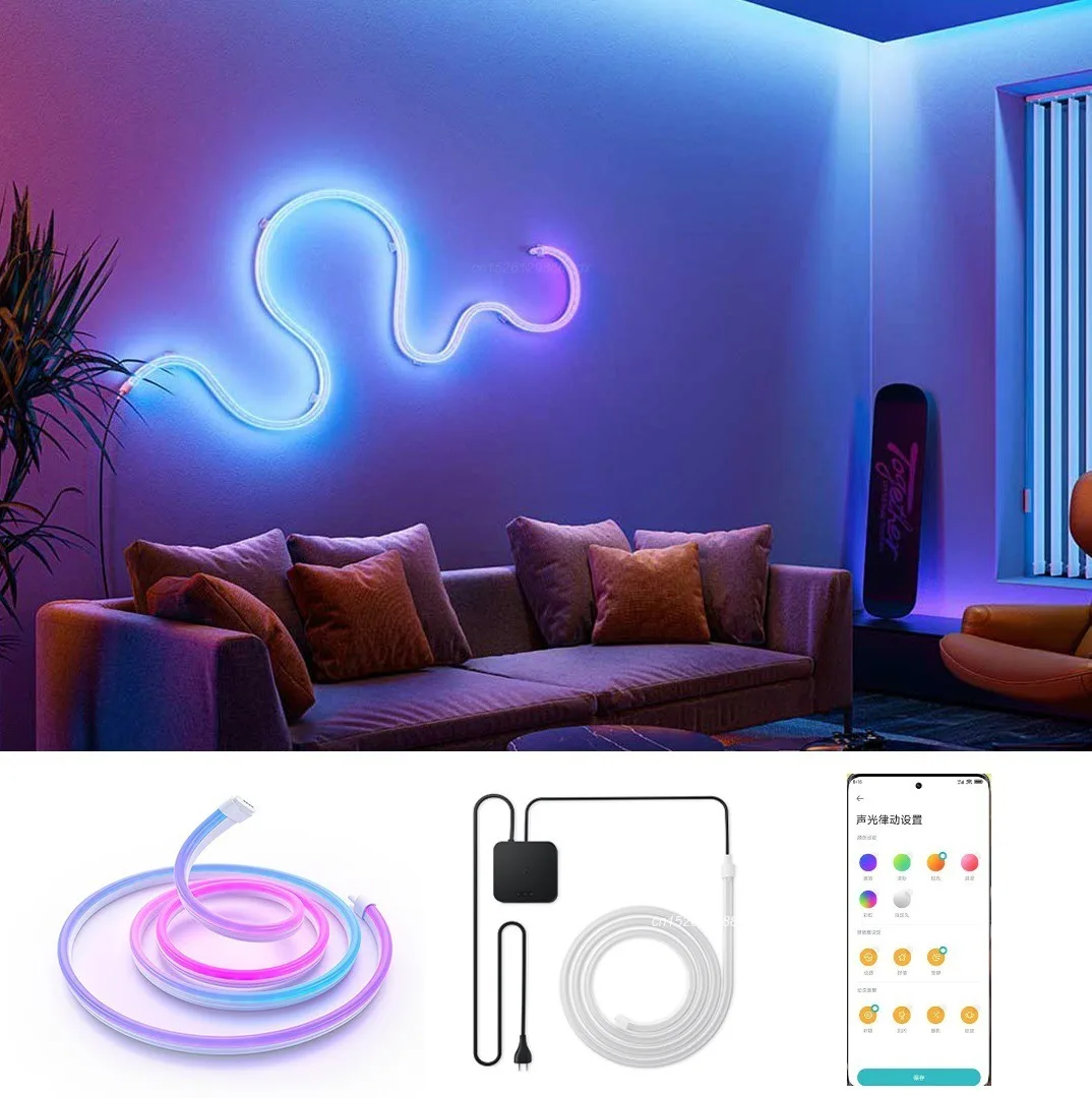 

Xiaomi Mijia Smart LED Light Strip Mihome App Control RGB Dance Party Decor Light Atmosphere Lamp For Living Room TV BackLight