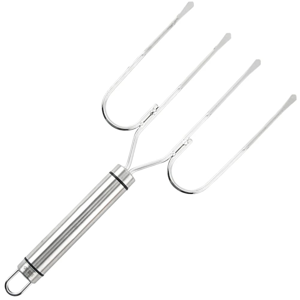 

Roast Chicken Fork Turkey Lifter BBQ Grilling Tool 304 Stainless Steel Poultry Fork Reusable Cooking Utensil Outdoor