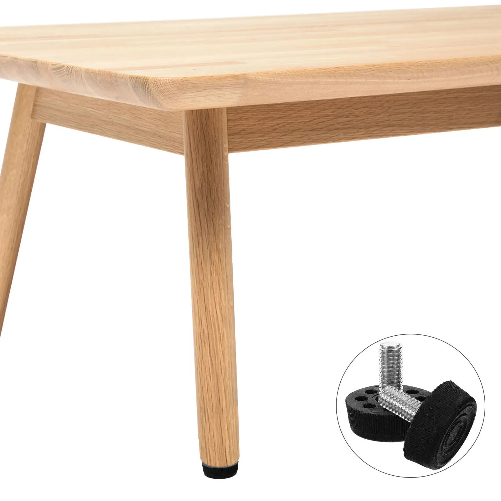 

20Pcs Adjustable Furniture Levelers Feet Sturdy Plastic Iron Legs for Cabinet Workbench Table Leveling Support