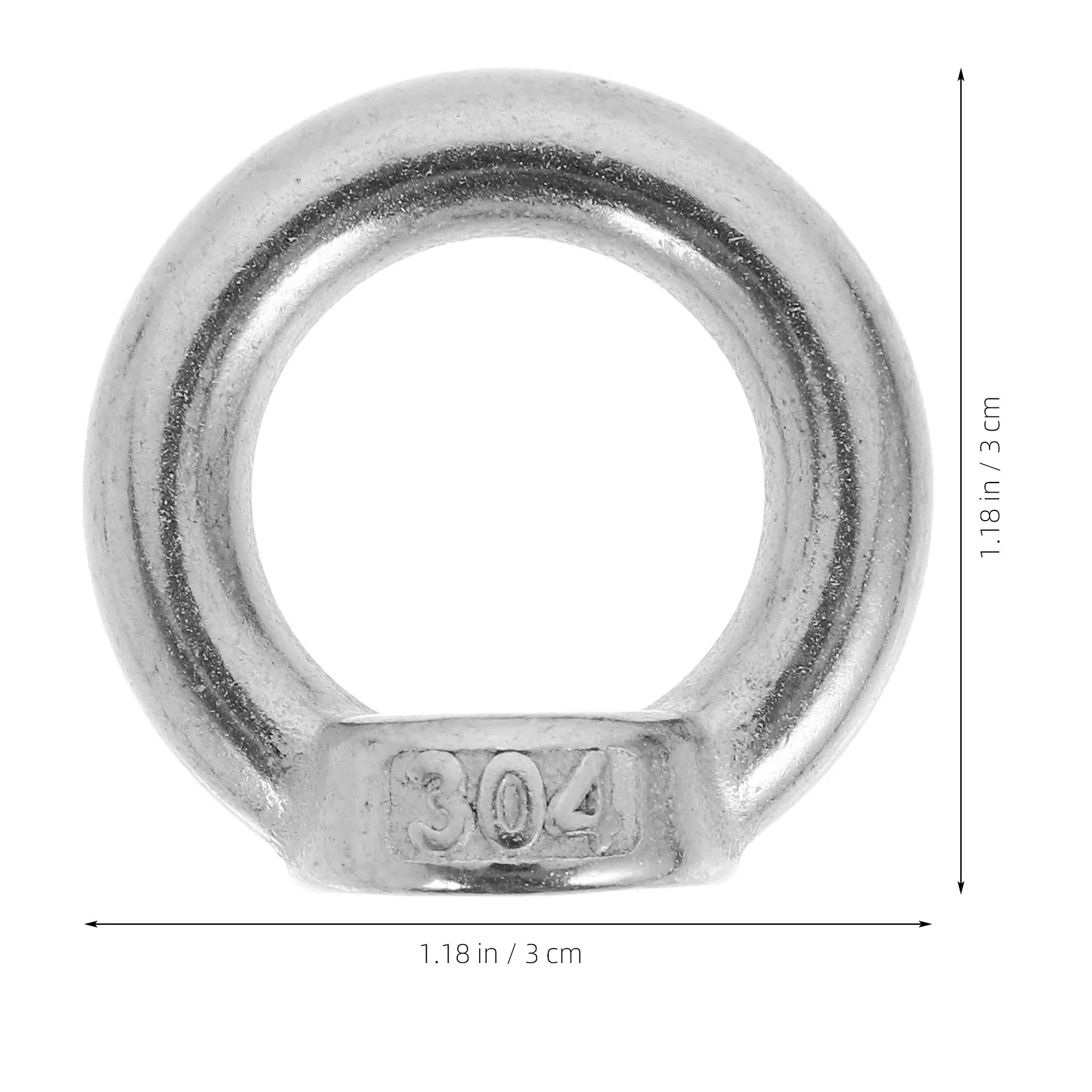 

6Pcs Stainless Steel Eye Bolt Tie Down Rings Heavy Duty Nut Fastener Threaded Ring Nut for Marine Kayak Roof Rack