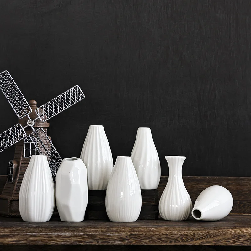 Ceramic Aroma Diffuser Bottle Hydroponic Mini Vase Creative Home Decor Flower Pot