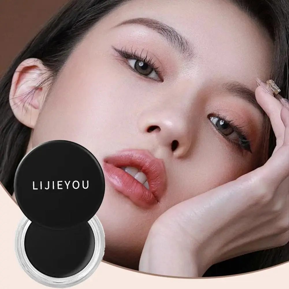 2 สีอายไลเนอร์เจลติดทนนานกันน้ํา Smooth Eye Liner ครีมสีน้ําตาลสีดําแต่งหน้าพร้อมแปรงสําหรับเลือก S4B0
