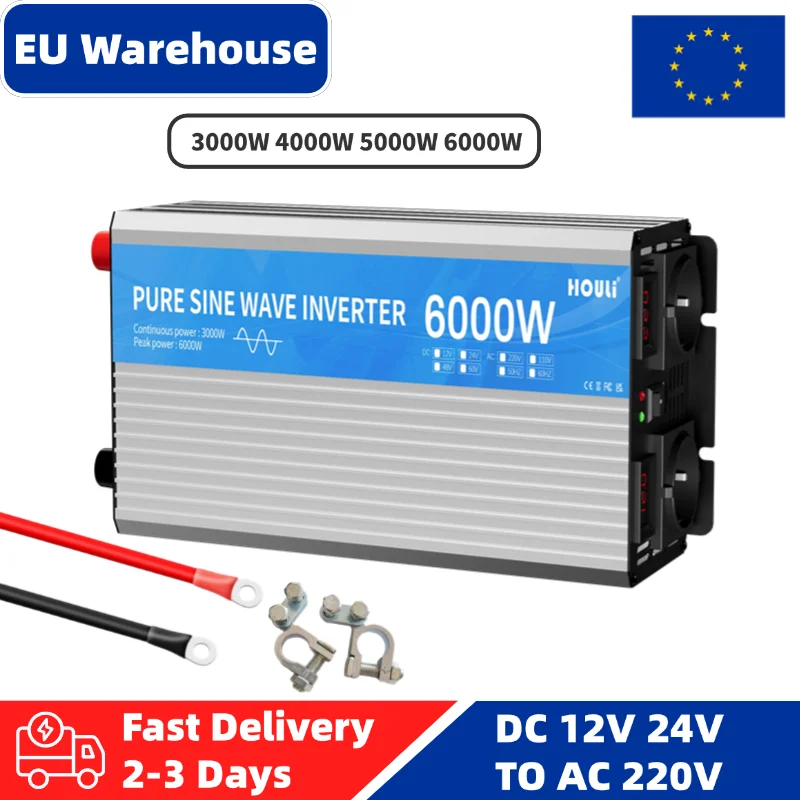 Reinwellen-Wechsel richter Wandler mit 24 bis 3000 Auto 4000W 5000W 6000W 220 W Invers ores Solares