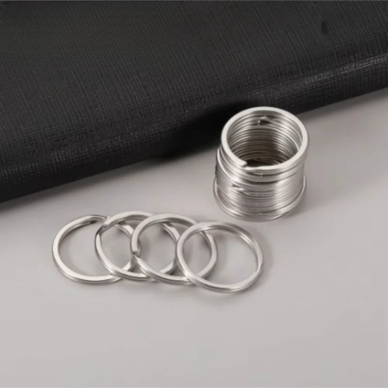 5-Piece Key Ring Connector Accessories DIY Key Chain Making 15/20/25/28/30/35mm Round Bezel Accessories Split Ring Connector