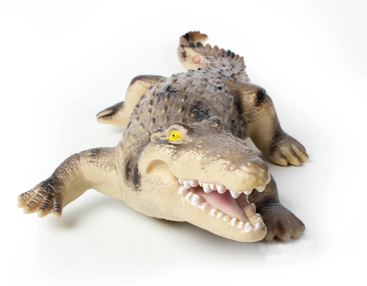 Imagem -03 - Borracha Macia Modelo Animal Marinho Super Grande Brinquedo de Simulação para Meninos Reação Submarina de Crocodilo Presente Infantil