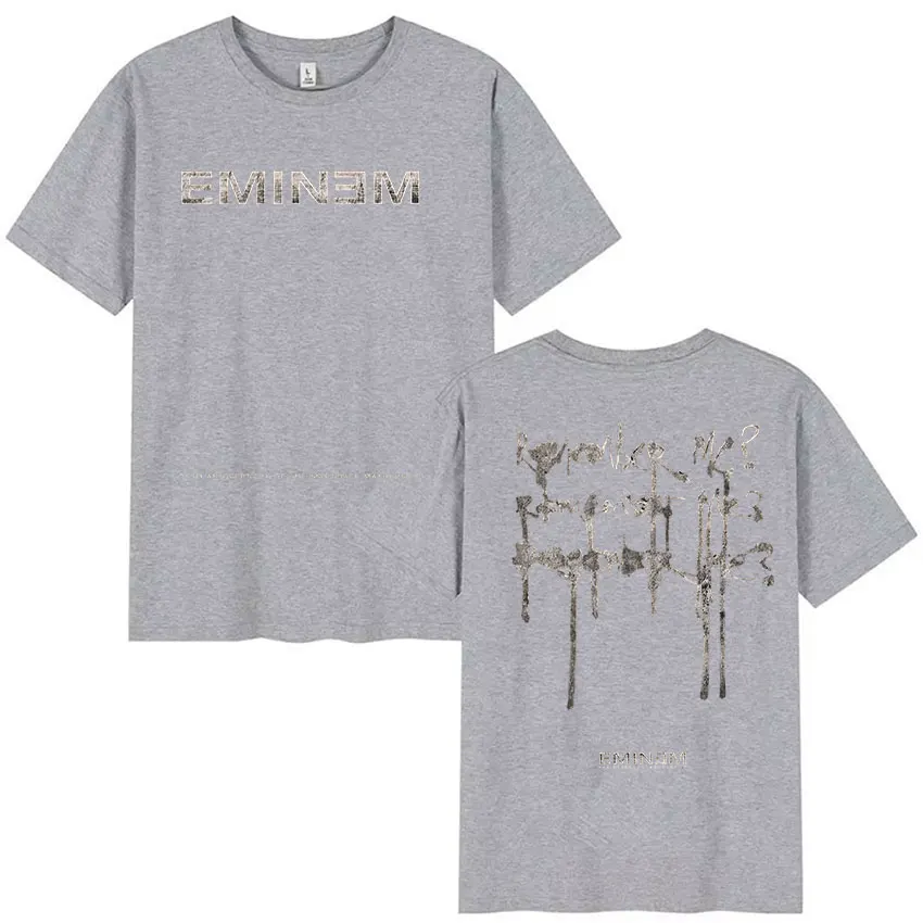 Rapper Eminem Remember Me 2026 Merch T Shirt Men's women Vintage Fashion T-shirts Hip Hop Clothing Short Sleeve T-shirt