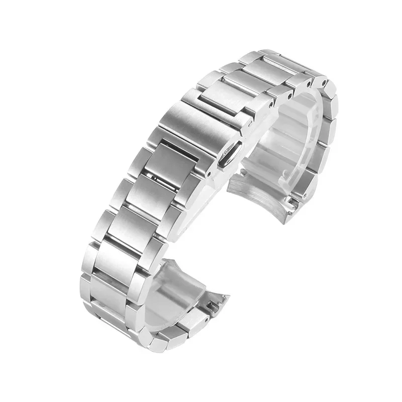 Curved End Watchbands For Omega Hippocampus 150 Strap AT150 Men\'s 300 Solid Stainless Steel Bracelet Watch Band Chain 20mm