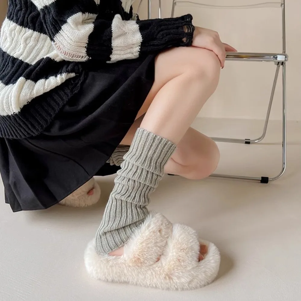 

Fashion Knitted Leg Warmers Crochet Cold Proof Long Socks Foot Warmer Sock Women