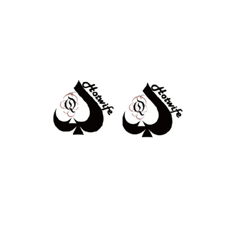 Poker Spades Q Waterproof Temporary Patch Spades BBC Spades Lock Sexy Thighs and Chest Anti Sweat Tattoo Patch