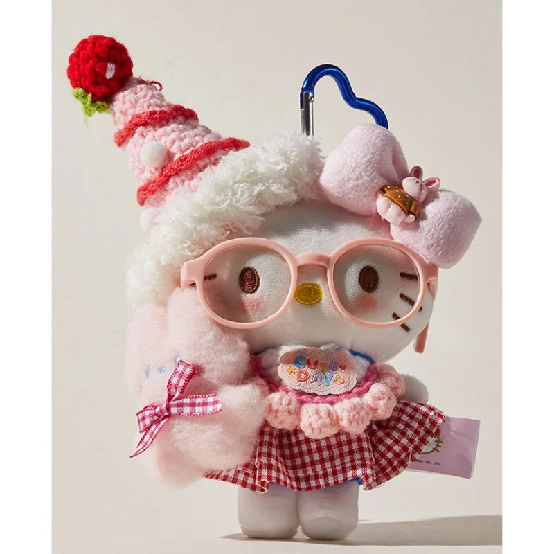 

Hellokitty Hand-Held Flower, Strawberry Conical Hat, Five Pointed Star Shaped Plush Pendant Blind Box Cute Sweet Toy Keychain