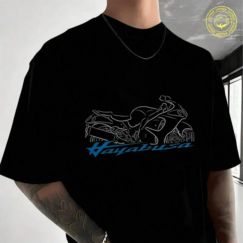 

GSX1300R Hayabusa 1999-2024 Fans Motorcycle Moto Cotton T-Shirt For Riders Men's And Women's Fashion Casual O-Neck Tshirt