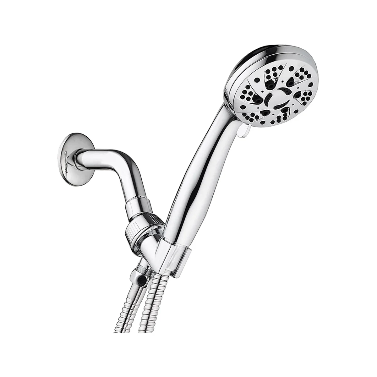 High Pressure 6-Setting 3.5Inch Handheld Shower with Hose for the Ultimate Shower Experience