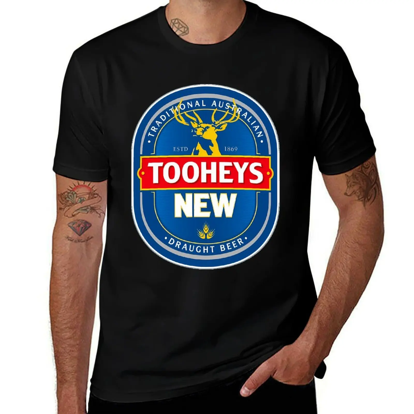 Vol Tooheys Old Brewery Irish Whiskey Logo Brewery Local T-Shirt Novelty Print Casual Tee Shirt T-Shirt