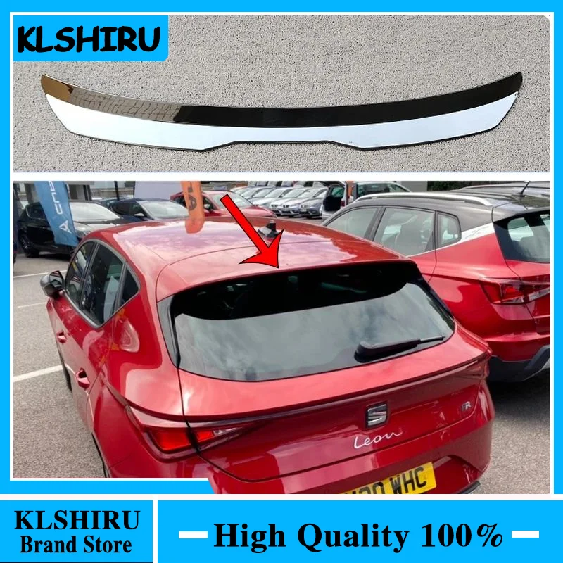 Roof Spoiler Lip Wing for New Seat Leon Mk4 2020 2021 High Quality ABS Plastic Glossy Black Rear Spoiler Extension Car Top Wing