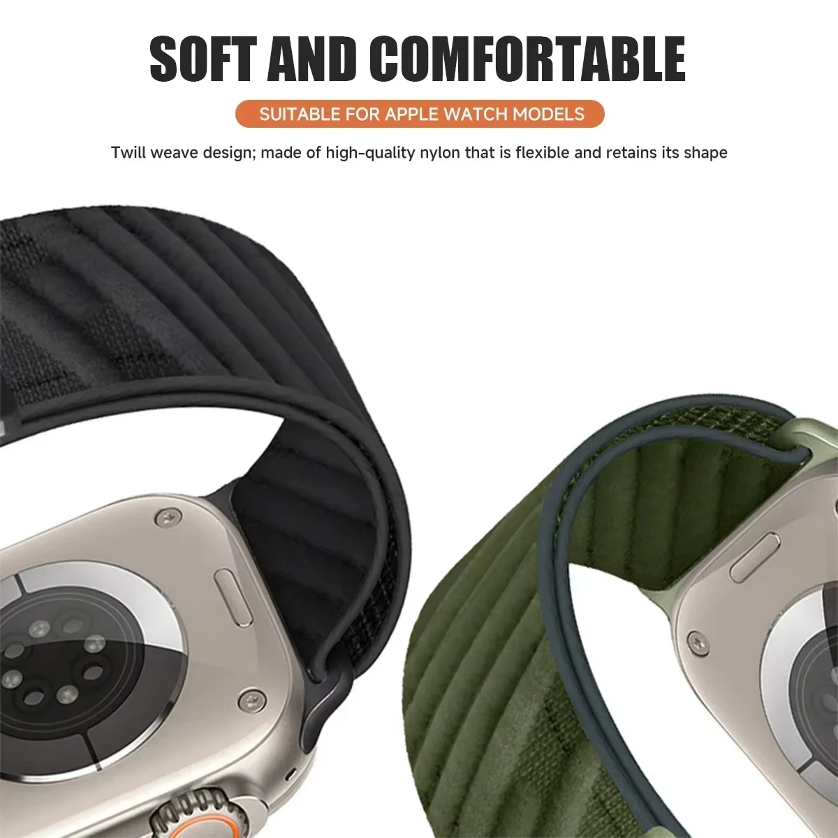 Wave fabric bands for Apple watch straps 49mm 46mm 45mm 44mm 42mm sport elastic bracelet Correa iWatch series ultra/11/10/9/8/SE