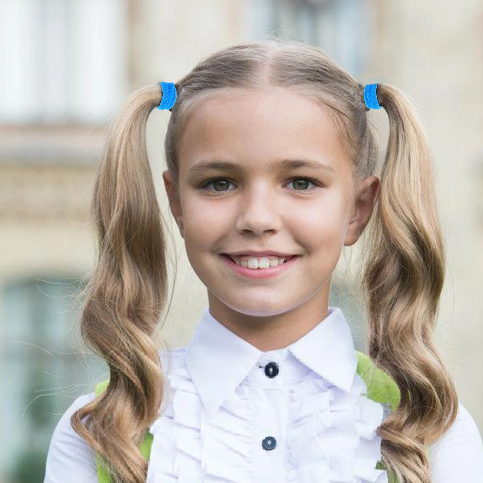 

Children Tie Ponytail Holder Mini Rubber Bands Girls Kids Elastic No Metal Curly Long Short Hair Workout Gifts Hair