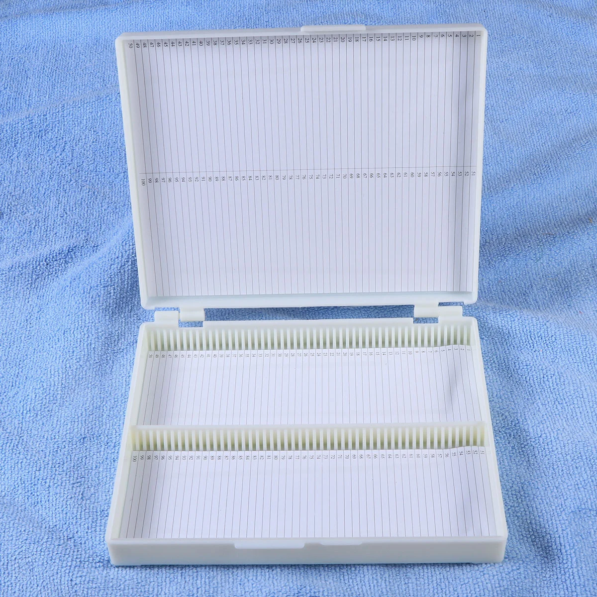 100 Grid Professional Storage Box Microscope Slide Storage Box Slide Capacity Box Storage