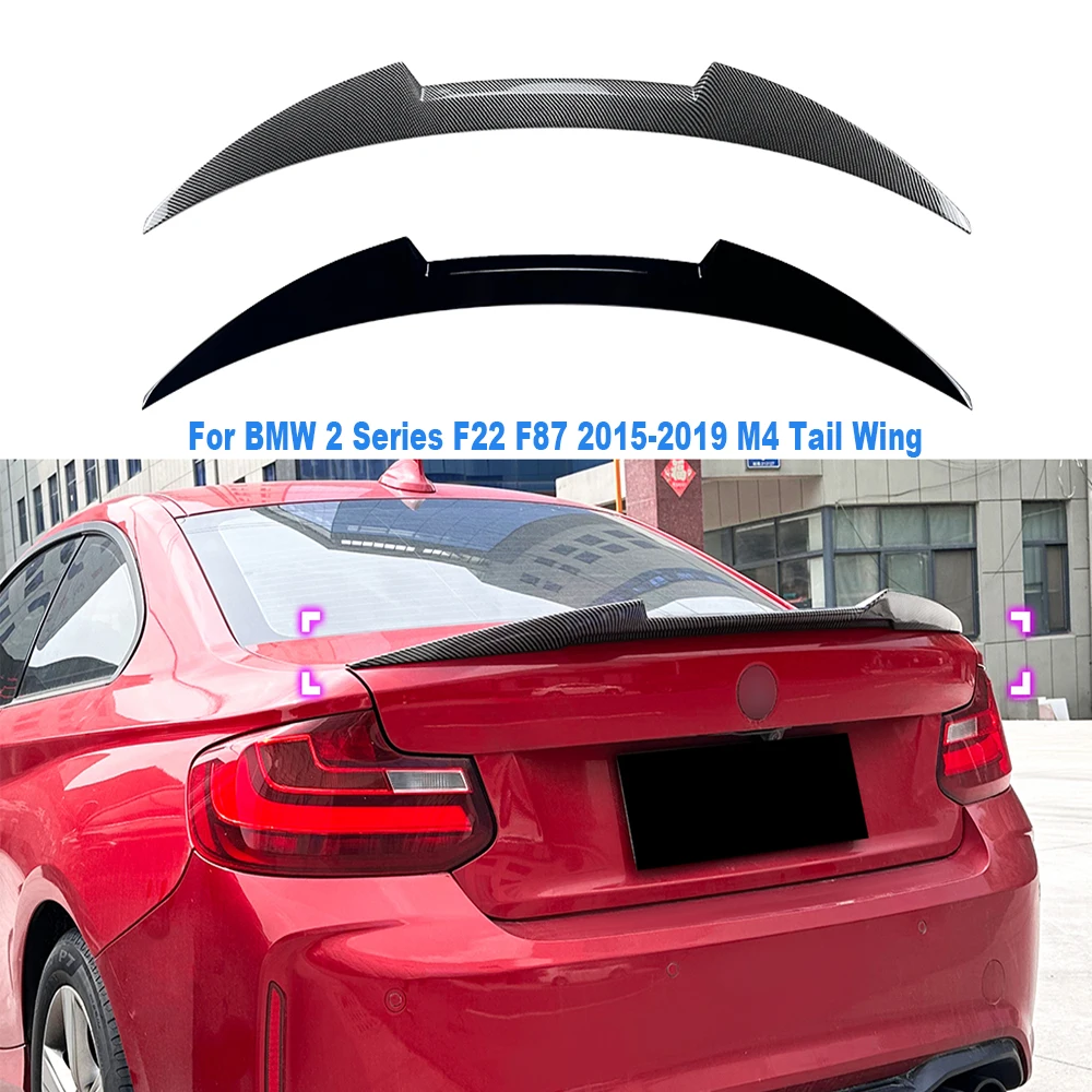 

For BMW 2 Series F22 F87 2015-2019 M4 Tail Wing Rear Trunk Spoiler Wing Roof Spoiler Wings Auto Accessories