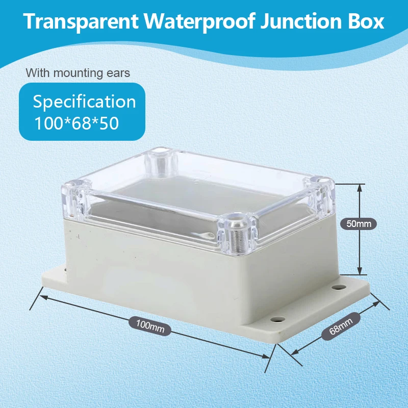IP67 Kunststoff Transparente Wasserdichte Gehäuse Box für Outdoor Elektronische Projekte Elektrische Instrument Junction Gehäuse Schützen