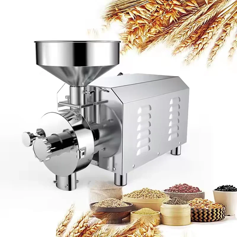 

20-80 kg/h Milling Flour Mill 1.5-3.6KW Grinder For Dry Grain Spice Anise Rice Wheat Coffee Beans Pepper Powder