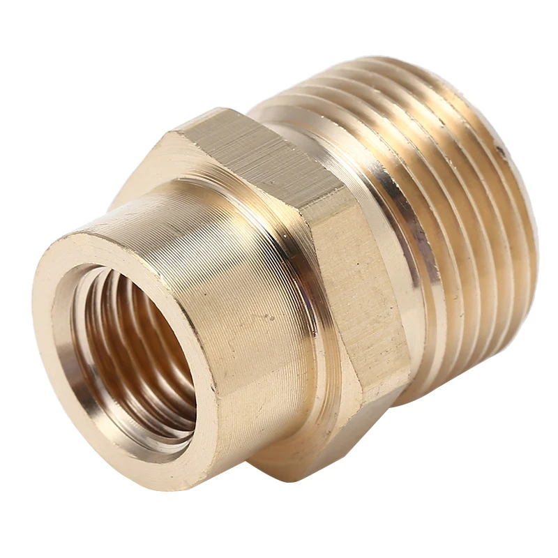 Practical Male Adaptor 22x12x29mm Brass For High Pressure Water Tools Internal And External Thread 1/4\\\\\\\